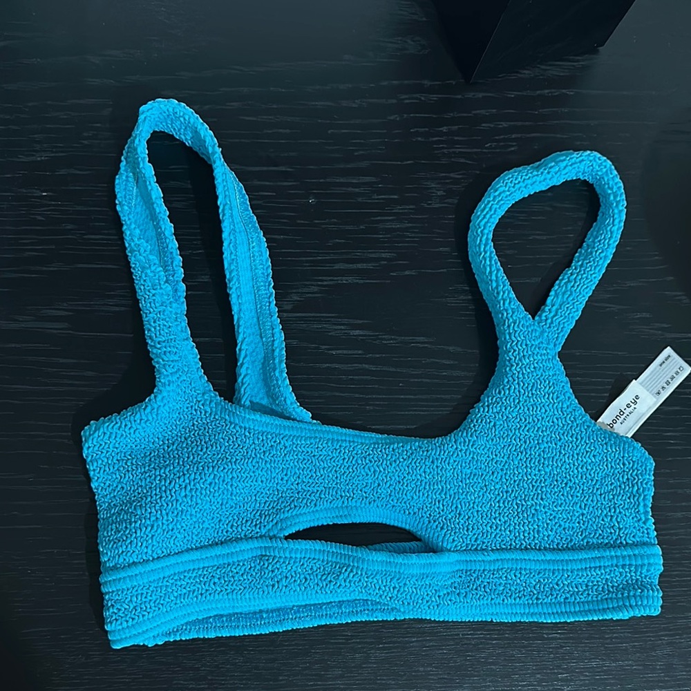 NEW bond-eye Blue Sasha Crop Bikini Top